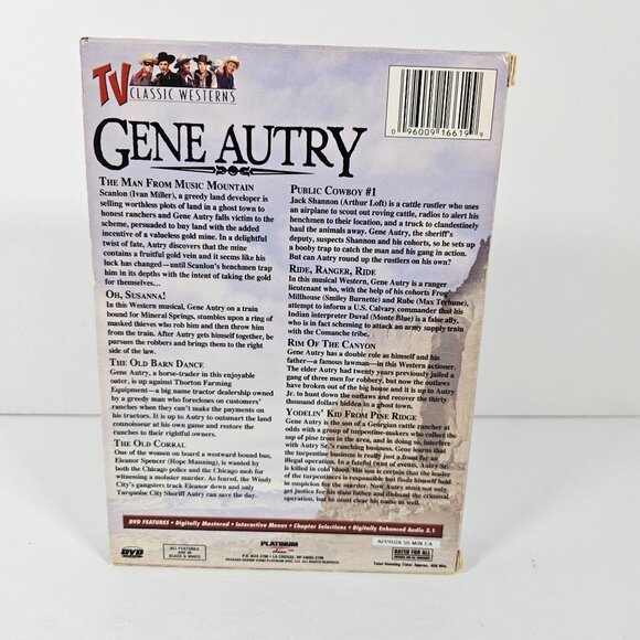 Gene Autry TV Classic Westerns 8 Features 2 DVD Set Full Screen Digitally Enhanc - Picture 3 of 6